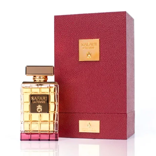 A bottle of perfume in a red box, perfect for gifting or personal use.